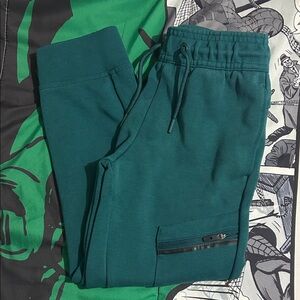 Teal Jogger Pants with Zipper Pocket